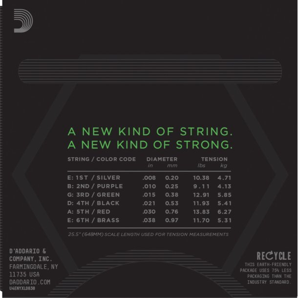 D'Addario NYXL0838, 008 - 038